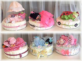 Baby Shower Diaper Cake & Newborn Diaper Baby Girl All In One!!!