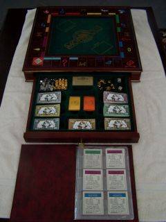 franklin mint wooden collectors edition monopoly set 