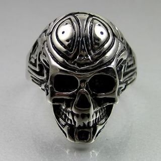 Newly listed Cool Biker Mens Black Silver Stainless Steel Fully 