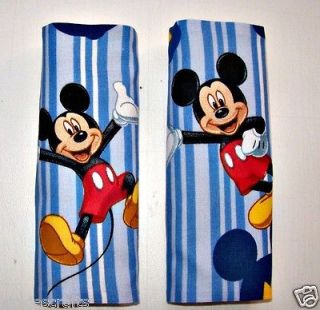 Mickey Mouse on blue Fabric Seatbelt Cover pad / High Chair / Stoller