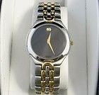 Gents 2 Tone MOVADO Black Museum Dial Stainless Steel SWISS Quartz 