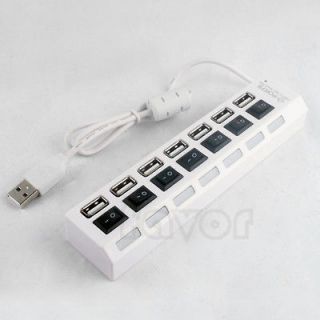 Newly listed White Rectangle Multi USB Ports External HUB For MP3/4 PC 