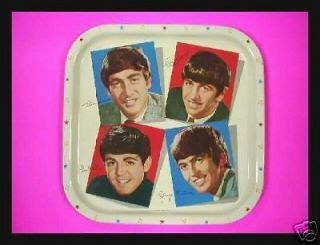 The Beatles 1970s Colorful Metal Serving Tray C@@L FAB VINTAGE OLD 
