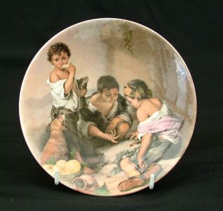 poole pottery plate beggar boys playing dice 