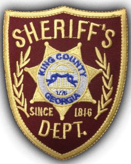 Zombie TV Show The Walking Dead King County Sheriff Dept Patch Costume 