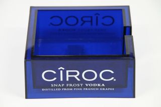 CIROC Vodka Promotional Bar Napkin Holder Dispenser   Translucent BLUE