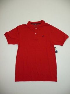 nautica boys size l 14 16 xl 18 20 red polo shirt new