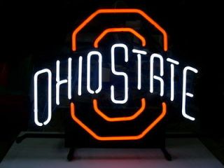 new ohio state buckeyes real neon light beer pub sign