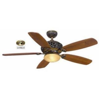   Caffe Patina Avorio 52 inch Ceiling Fan w/ Light Kit & Remote Brown