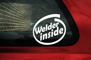 2x Welder inside stickers ,decals.Ideal for car, truck, van