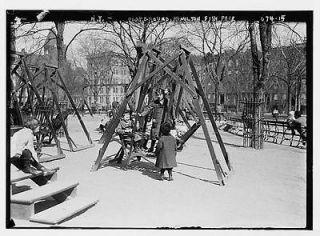   swings,Hamilto​n Fish Park,New York,NY,swings​et,wooden