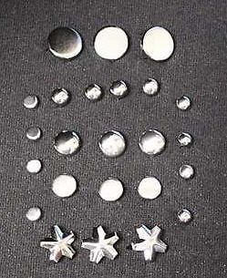 gemagic 500 pc silver stud assorted pack 
