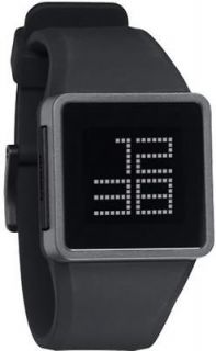 New Nixon A137007 Newton Digital Black Gray Unisex Watch in Original 
