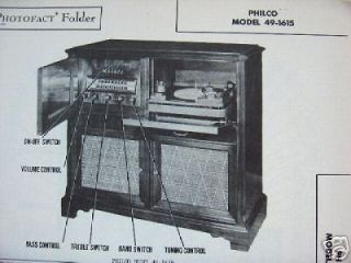 philco 49 1615 phonograph radio photofact time left $ 5