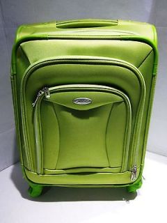 Olympia Luggage Luxe 21 Inch Expandable Carry On Upright Bag Lime