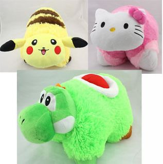   Pikachu/Pichu/ Kitty Cat/Mario Yoshi Transforming Pet Car Sofa Pillow