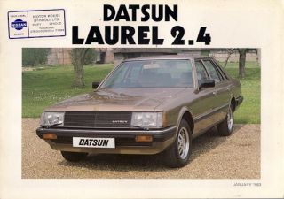 Datsun Nissan Laurel 2.4 1982 83 UK Market Sales Brochure