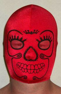 new red black sugar skull mask halloween costume prop one