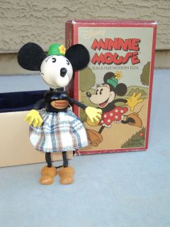 disney s minnie mouse fun e flex wooden doll new