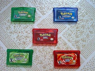 newly listed 5 pokemon games emerald firere d ruby leafgre