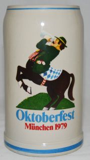 Official 1979 MUNICH OCTOBERFEST Beer Stein Mug (MUNCHEN OKTOBERFEST)