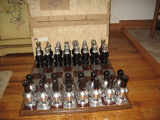 avon chess set vintage 1970 s with board time left