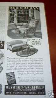 1938 heywood wakefield old colony furniture ad 