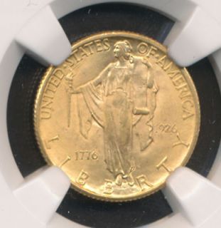 1926 $2.50 America Sesquicentenni​al Gold Commemorative Coin NGC 
