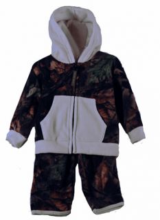 toddler hooded camo fleece jacket pants set childrens