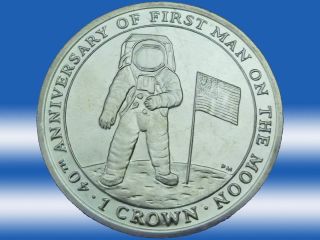 ISLE OF MAN 2009 40TH ANNIVERSARY OF THE FIRST MAN ON THE MOON CROWN 