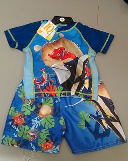 New Boys Disney Finding Nemo swimming Trunks Shirt Suit set Size 2T