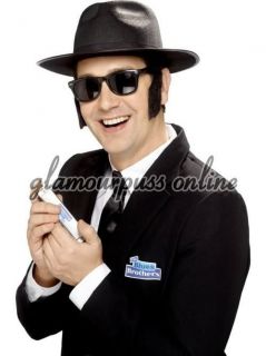 fancy dress blues brothers kit hat specs harmonica tie time