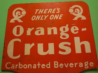 Vintage RARE 1920’s Orange Crush Crushy two sided metal rack soda 