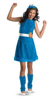 Girls Cookie Monster Sesame Street Junior Large Costume 10 12