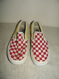 custom design vans red checkered size 5 5 one of a kind