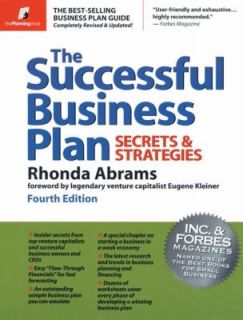 The Successful Business Plan Secrets and Strategies by Rhonda Abrams 