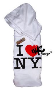 licensed i love ny hoodie white new york hoody medium m