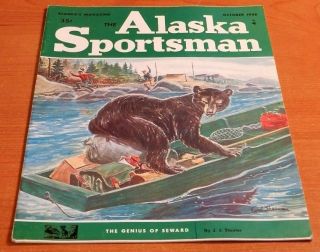 Vintage Old ALASKA SPORTSMAN Magazine CLEAN OCTOBER 1956 William 