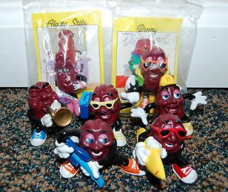 California Raisins Plastic Toys Figurines Figures Vintage 1988 Lot of 