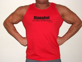 RED STERIOD DIANABOL BODYBUILDING VEST WORKOUT GYM CLOTHING