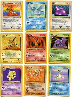pokemon rare fossil set cards nm pl  near