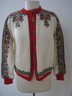 Norway Design vintage 60s hand knit scandinavian wool cardigan 