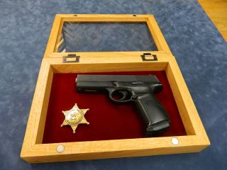 Gun Display Case Custom Made Oak Display Case Law Enforcement Display 