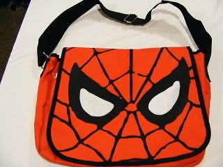 spiderman big face red messenger bag backpack new dc