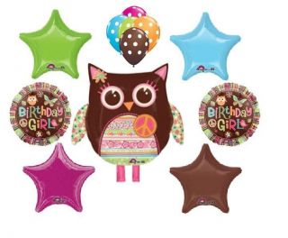  Birthday Party Supplies on Hippie Owl Birthday Party Supplies Decorations Stars Peace Love Tween