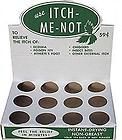   ITCH ME NOT SCRACH MEDICINE Counter Top Display EMPTY NOS 1940s