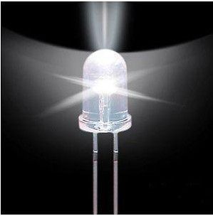 50 pcs 10mm Round white Superbright LED Light lamp 22000 mcd