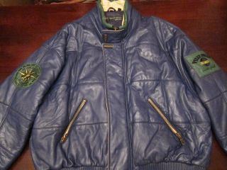 VTG Mens Marc Buchanan Pelle Pelle Supple Leather Purple Coat Jacket 