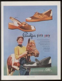 1950 penaljo pinto pony shoes vintage print ad time left