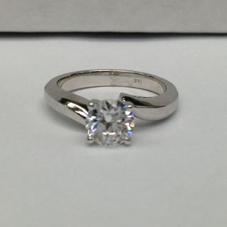 33 CT REAL DIAMOND VS2 SOLITAIRE ENGAGEMENT RING 14K WHITE GOLD